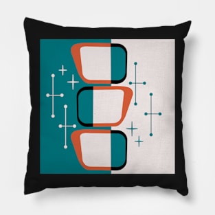 nineteen fifties atomic design Pillow