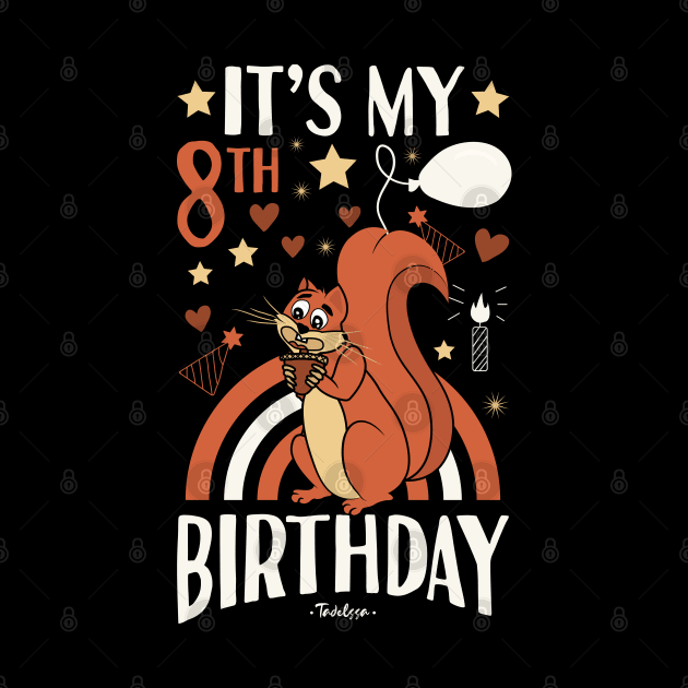 8th Birthday Squirrel by Tesszero