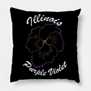 Illinois - Purple Violet Pillow