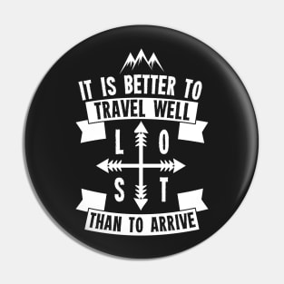 It is better to travel well than to arrive Pin