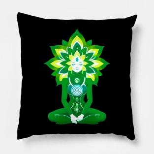 Aura Green Meditation 03 Pillow