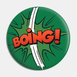 Boing Comic Book Text Pin