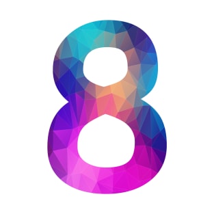 Number 8 Colorful Art Gift T-Shirt