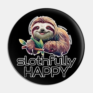 Sloth Lover - Slothfully Happy Pin