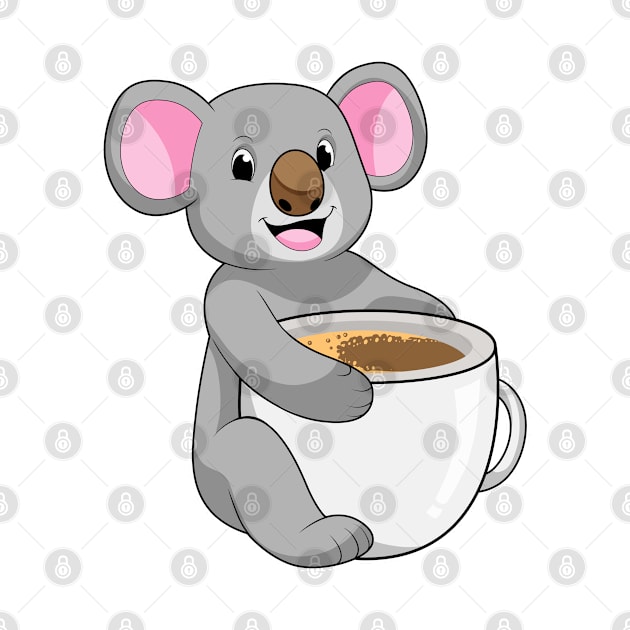 Koala with Coffee Cup by Markus Schnabel