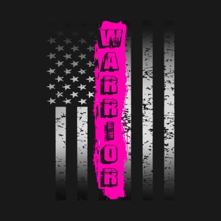 breast cancer warrior US flag T-Shirt