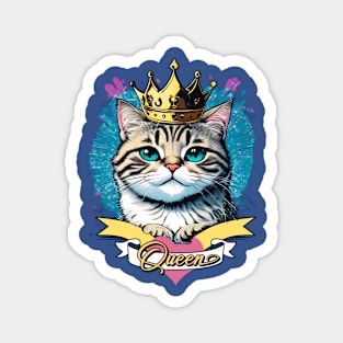 cat queen royal kitten Magnet