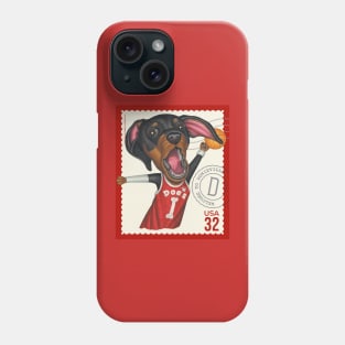 Funny cute dachshund doxie with basketball Phone Case