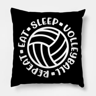 Eat Sleep Volleyball Repeat Girls Boys Cute Funny Pillow