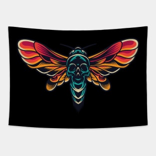 butterfly skull Tapestry