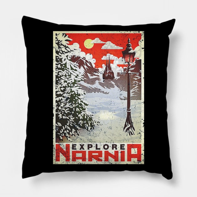 Explore Narnia Pillow by homassall