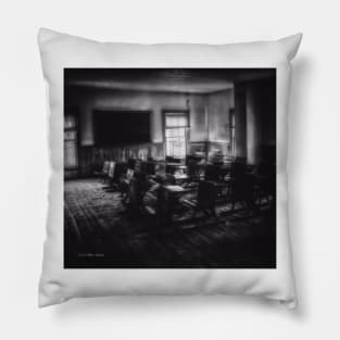 Old School - Black And White Pillow