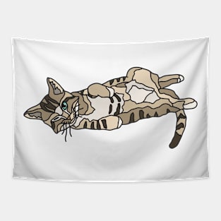 Tabby Kitten Winking Tapestry