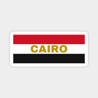 Cairo City in Egyptian Flag Colors Magnet