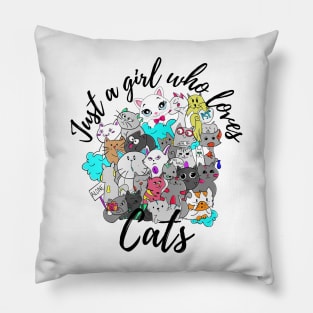 Just a Girl Who Loves Cats Pillow