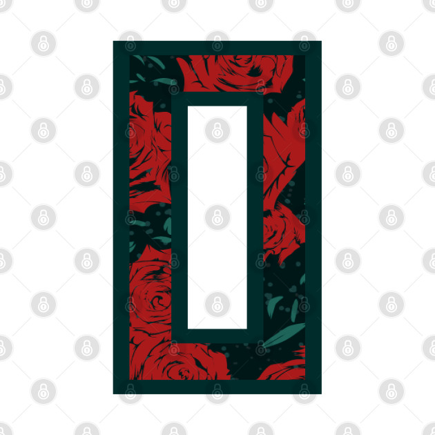 Modern Rose Floral Initial Name Alphabet - Letter O by BroxArtworx