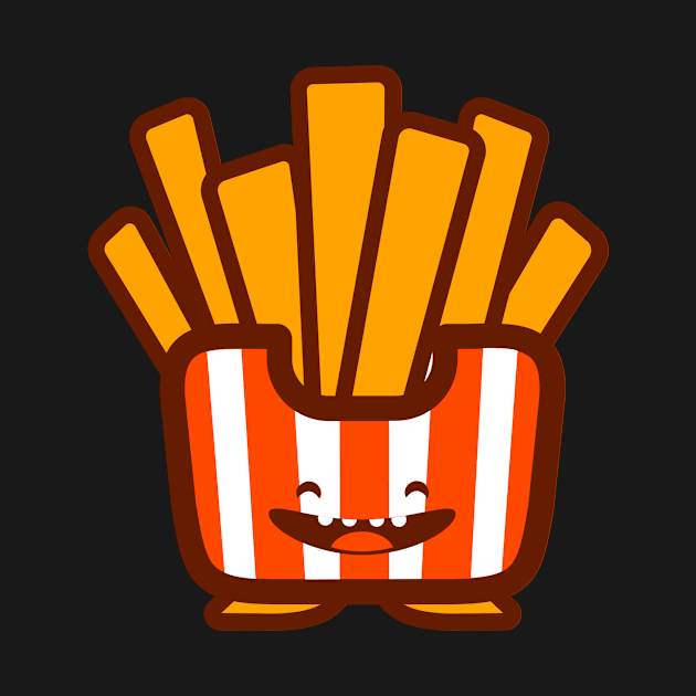 Smiling French Fries by InkyArt