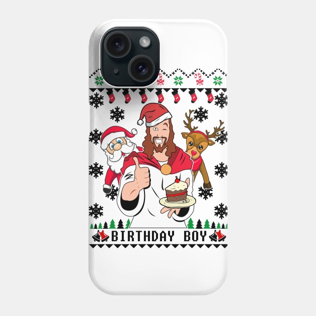 Birthday Boy Ugly Christmas Sweater Phone Case by KsuAnn