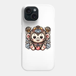 Kawaii Monkey King with a big Eyes Phone Case