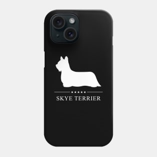 Skye Terrier Dog White Silhouette Phone Case