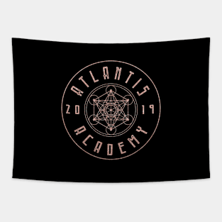 Atlantis Academy Rose Gold Logo Tapestry