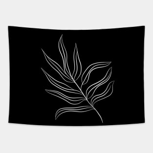 Palm Leaf Line Art Drawing - Leaves in the Wind 1 Tapestry