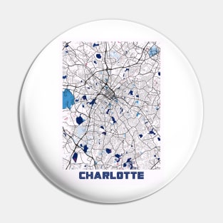 Charlotte - North Carolina MilkTea City Map Pin