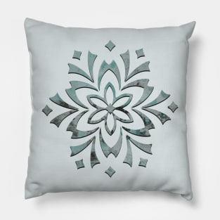 Geometric Metallic 3D Steampunk Flower Mandala Pillow