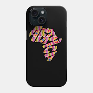Africa Map with Kente Pattern, African Style Phone Case