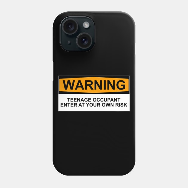 Teenage Occupant Warning Phone Case by Bundjum