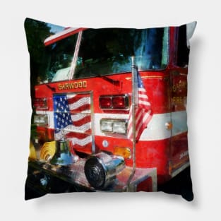 Firemen - Front of Fire Engine Pillow