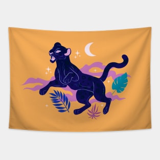 Light Blue Lion Tapestry