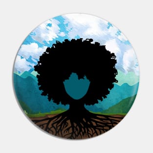 afro hair tree Pin