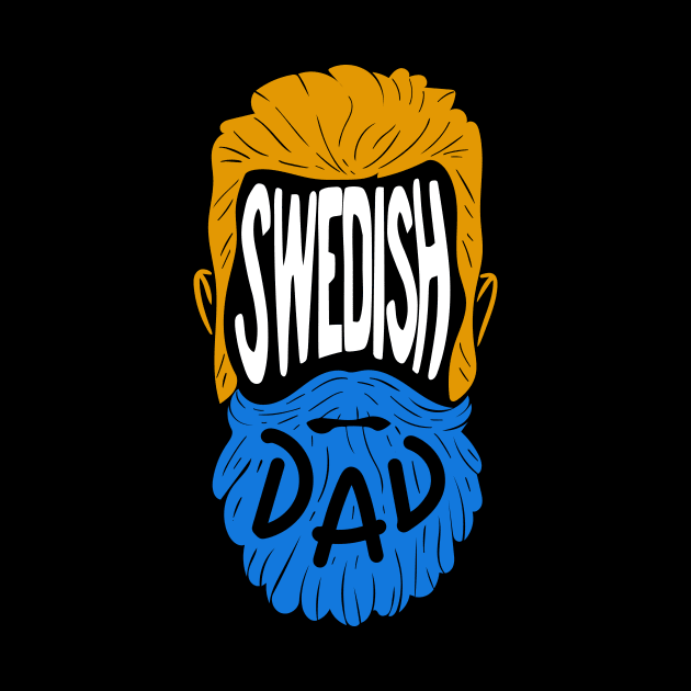 Swedish Dad - Vintage Beard Gift by biNutz