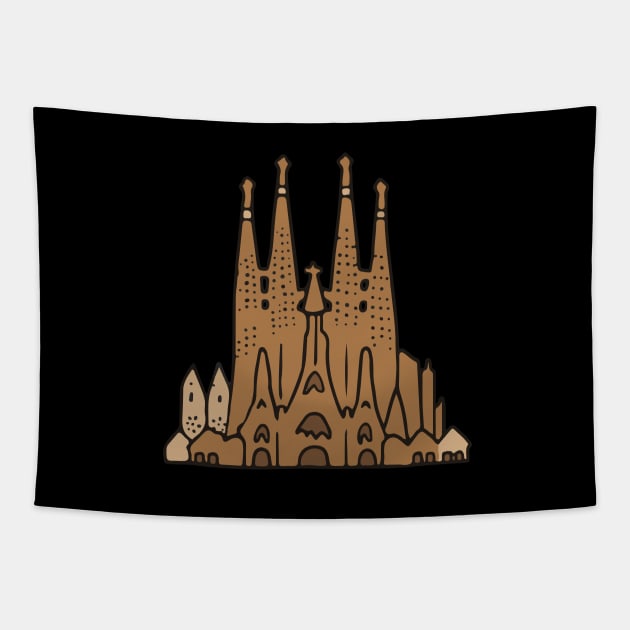 Sagrada Familia - Barcelona Tapestry by TambuStore