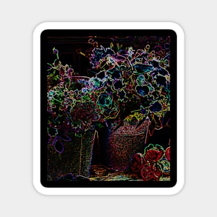 Black Panther Art - Glowing Flowers in the Dark 13 Magnet