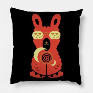 Halloween pumpkin llama Pillow