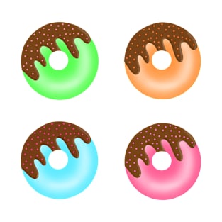 Cute colorful donuts sticker pack T-Shirt