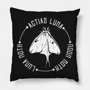 Luna Moth Design (white print) Pillow