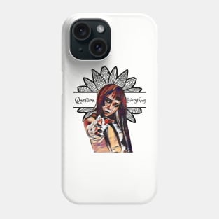 Question Everything (Asian painted face pointing at you) Phone Case