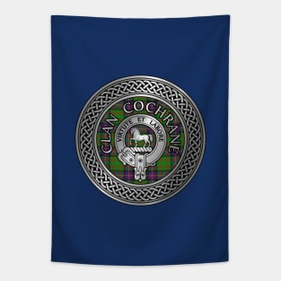 Clan Cochrane Crest & Tartan Knot Tapestry