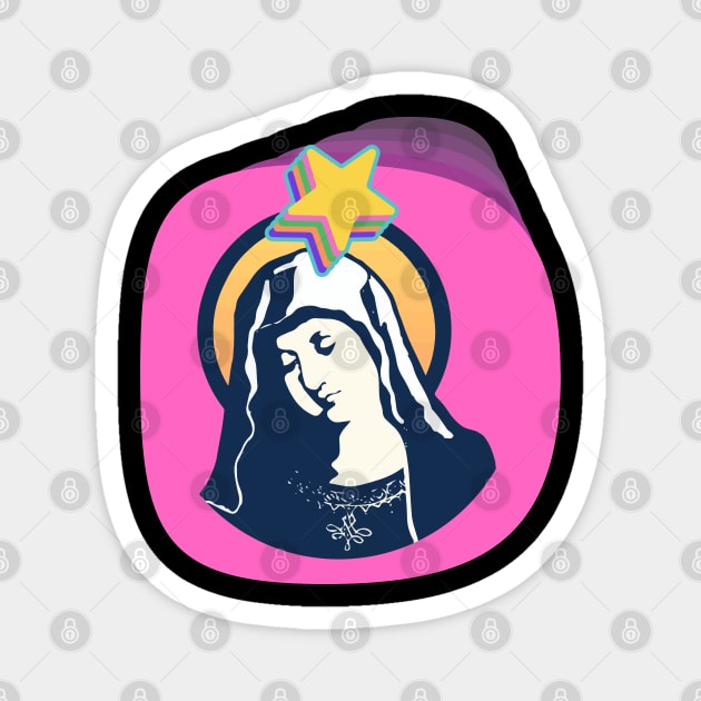 Pink our lady Magnet by Museflash