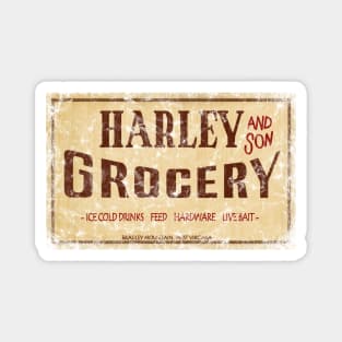 Retro Harley Grocery Sign Magnet