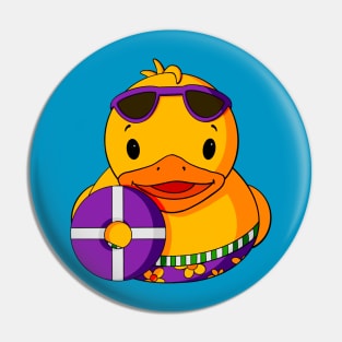 Beach Rubber Duck Pin