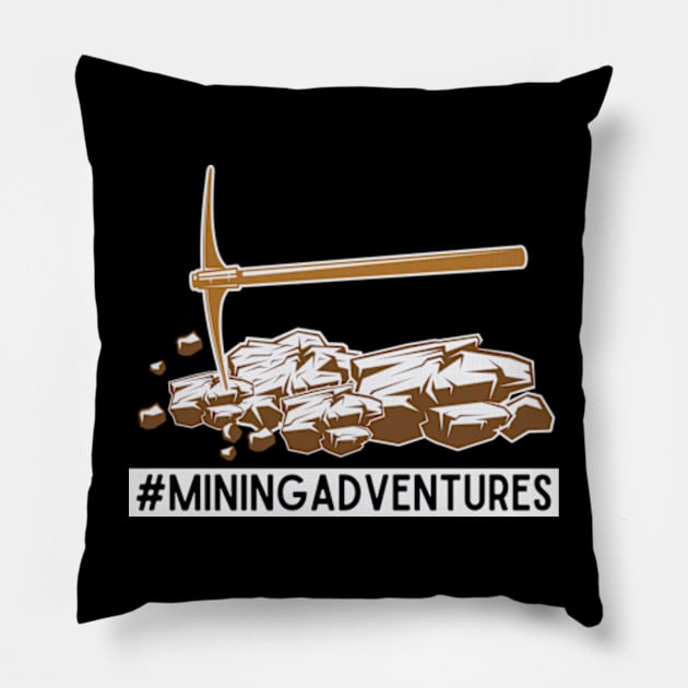 Mining Adventures Pillow by WyldbyDesign