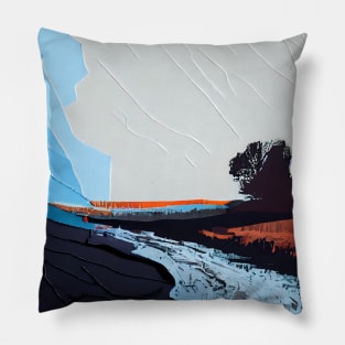 Mountain and Valley 18 Pillow