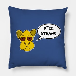 Camel says No to Straws Pillow