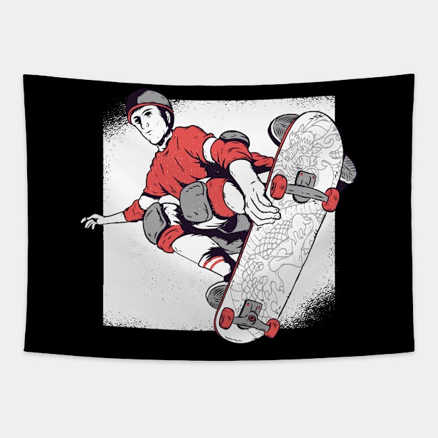 Vintage Skater Tapestry by BamBam