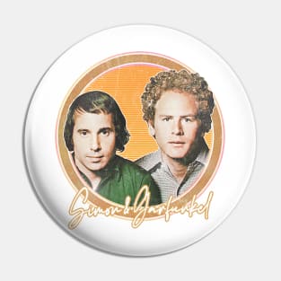 Simon & Garfunkel / Retro Style Fan Design Pin