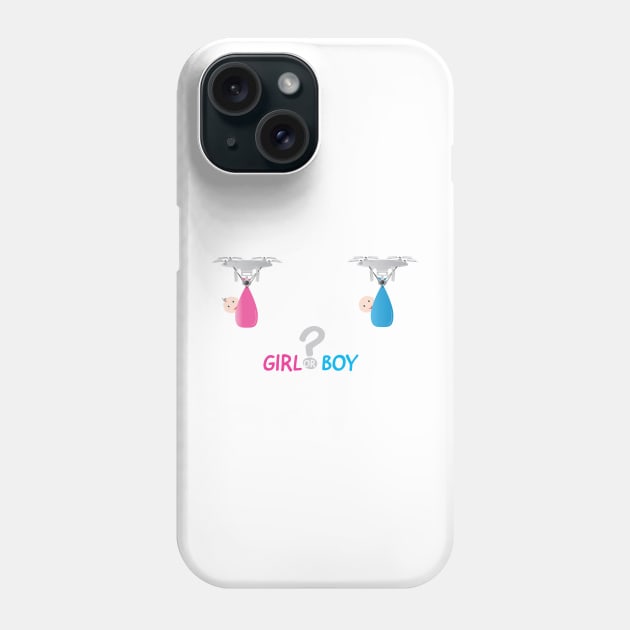 Gender Reveal Boy or girl Phone Case by sigdesign